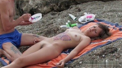 Naked body art on the beach Full HD video - In nudist culture, sincerity, honesty, and respect for oneself and others are valued