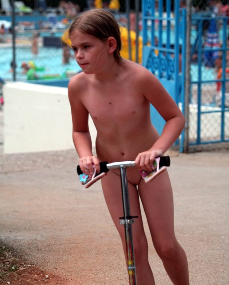 Pool-Side Naturist Scooter pics - Accepting oneself fully is the foundation of naturism and nudism