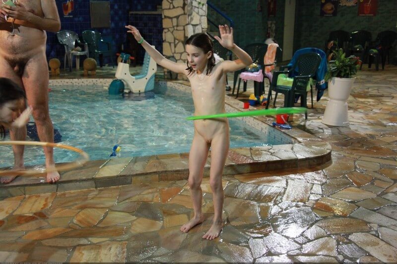 Naturist club games pool photos - Nudism helps strengthen friendships
