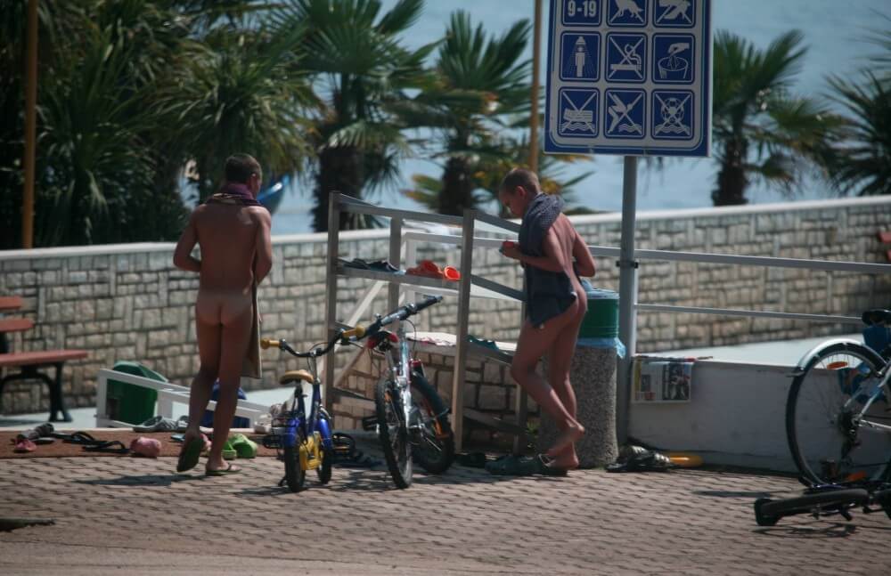 Nudism in a German water park photo - Naturalness and freedom are the core principles of naturism and nudism
