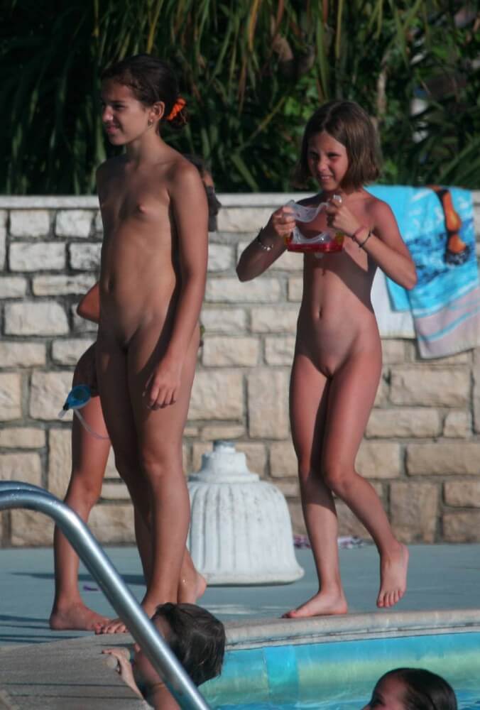 Two Poolside Nudist Girls pics - Nudism and naturism bring you closer to nature